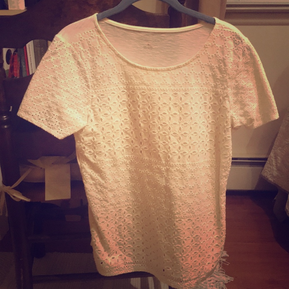 Off white lace top
